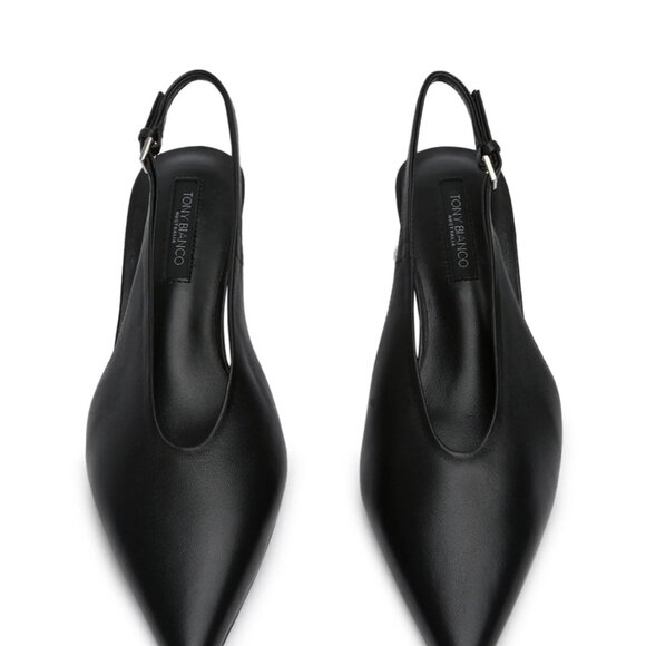 Tony Bianco CHARLIE BLACK NAPPA slingback pointed heels - 7.5 - Picture 4 of 9